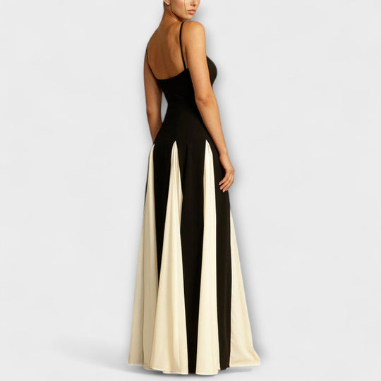Lucera – Maxi Dress with Contrasting Godets and Feminine Silhouette