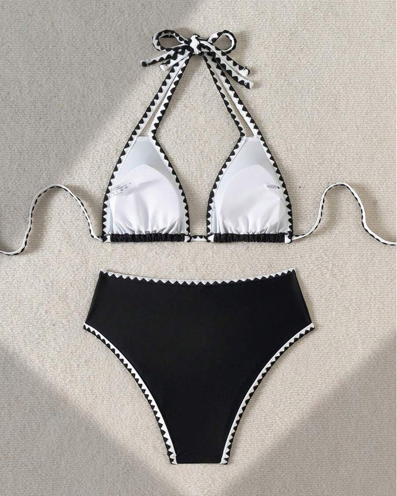 Oliwia – Geometric Trim Bikini Set for Women