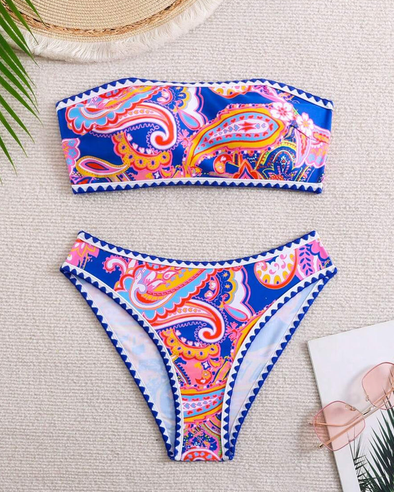 Vasilisa – Paisley Bandeau Bikini for Woman