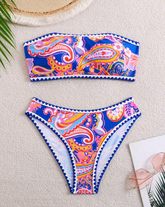 Vasilisa – Paisley Bandeau Bikini for Woman