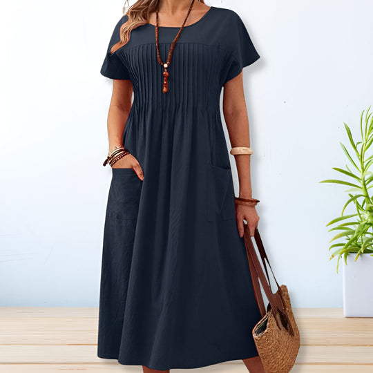 Hailey – Pleated Casual Midi Dress