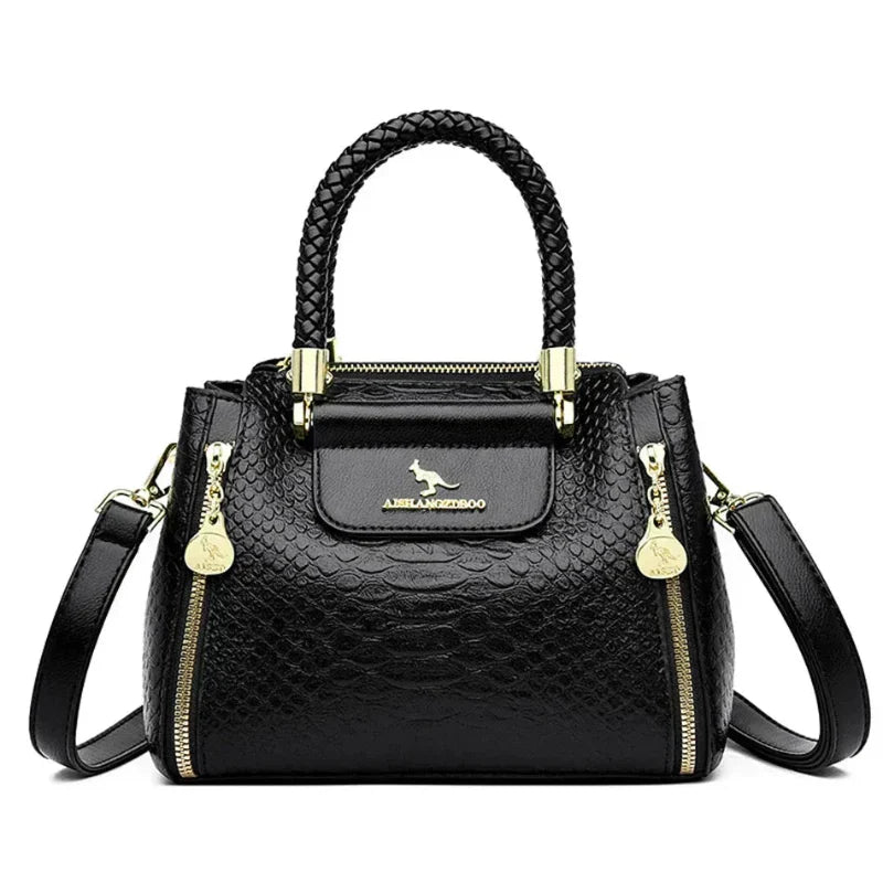 Hellen – Elegant Patterned Leather Handbag for Women