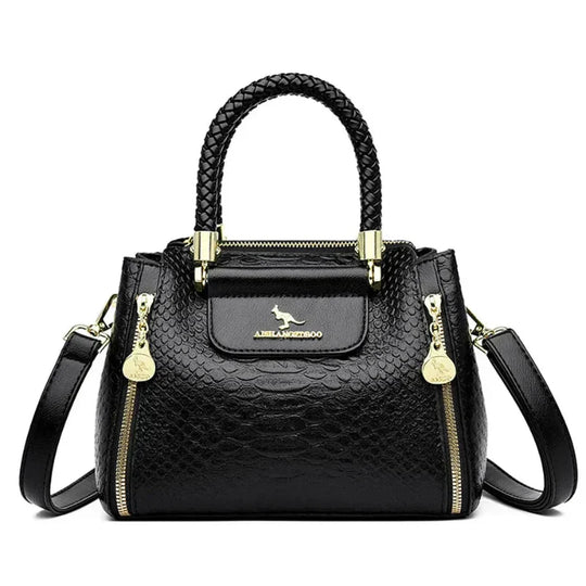 Hellen – Elegant Patterned Leather Handbag for Women