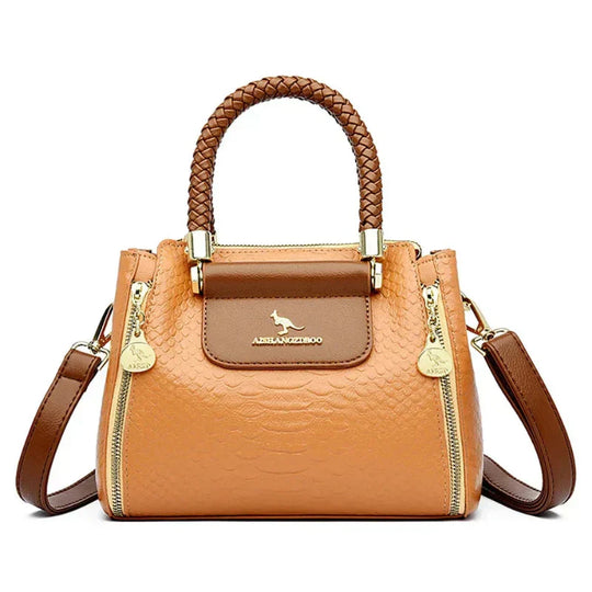 Hellen – Elegant Patterned Leather Handbag for Women