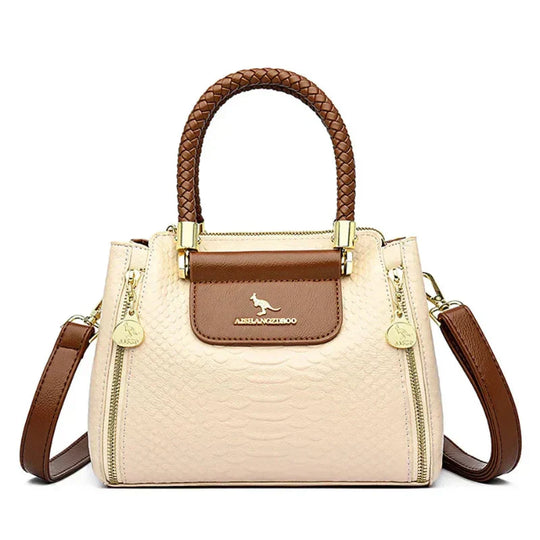 Hellen – Elegant Patterned Leather Handbag for Women