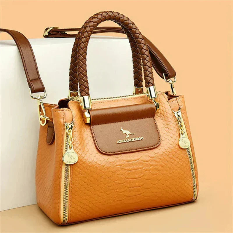 Hellen – Elegant Patterned Leather Handbag for Women