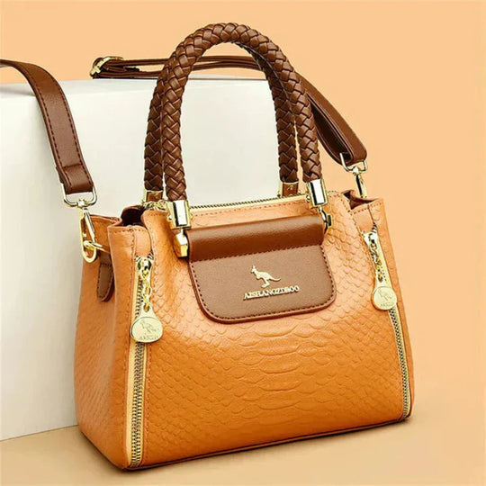 Hellen – Elegant Patterned Leather Handbag for Women