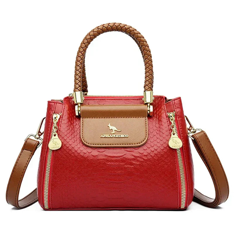 Hellen – Elegant Patterned Leather Handbag for Women
