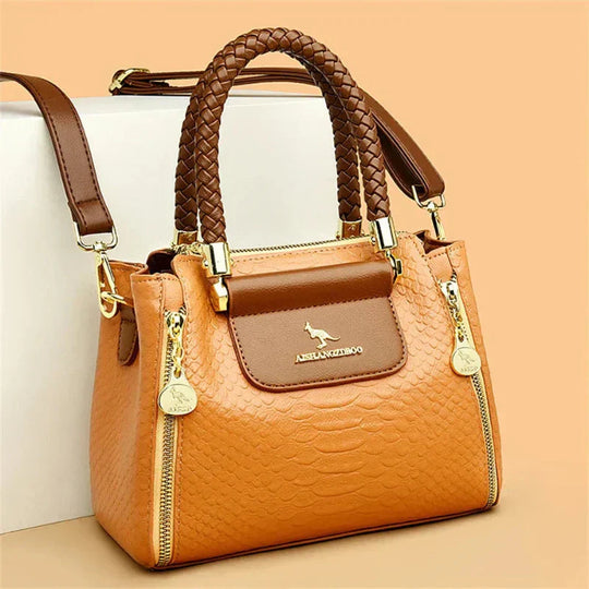 Hellen – Elegant Patterned Leather Handbag for Women