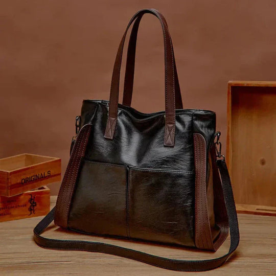 Aaliyah – Classic Leather Tote Bag for Women