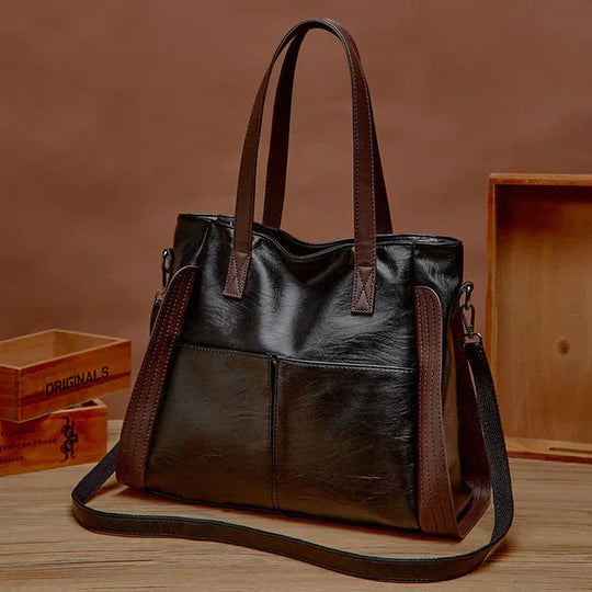Aaliyah – Classic Leather Tote Bag for Women