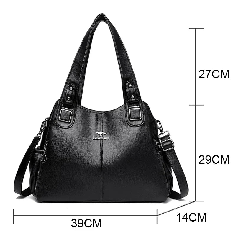 Marg – Classic Soft Leather Shoulder Bag for Women