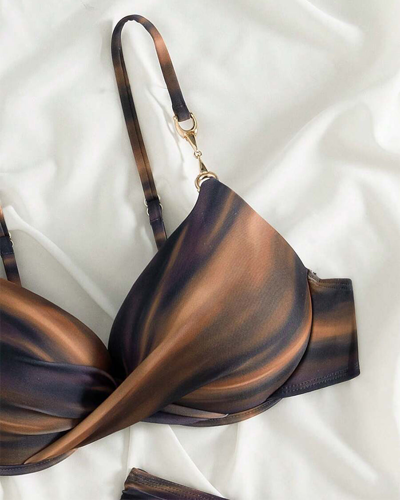 Yuliana – Marble Print Bikini Set for Woman