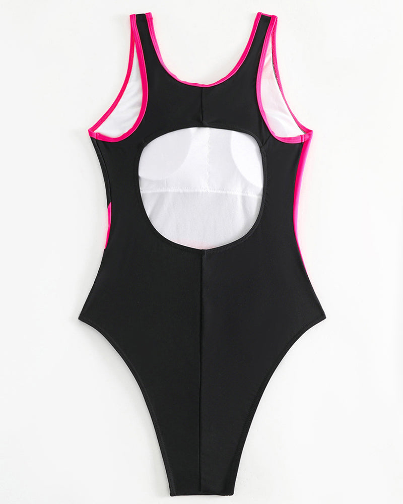 Melania – Contour Panel One-Piece Swimsuit for Women