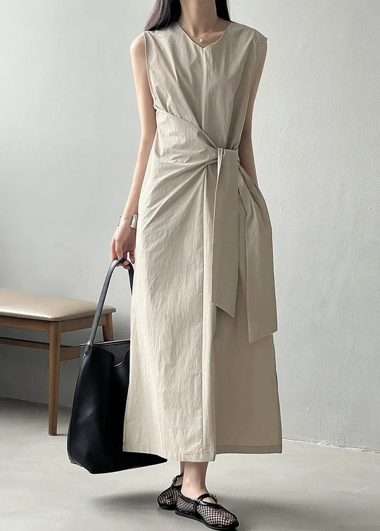 Nancey – Minimalist Linen Wrap Dress