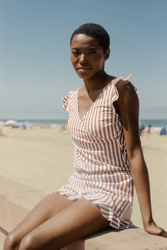 Lotta – Floral Wrap Ruffle Swim Romper