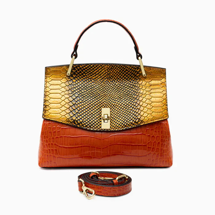 Alaia – Luxury Crocodile-Embossed Leather Handbag for Women