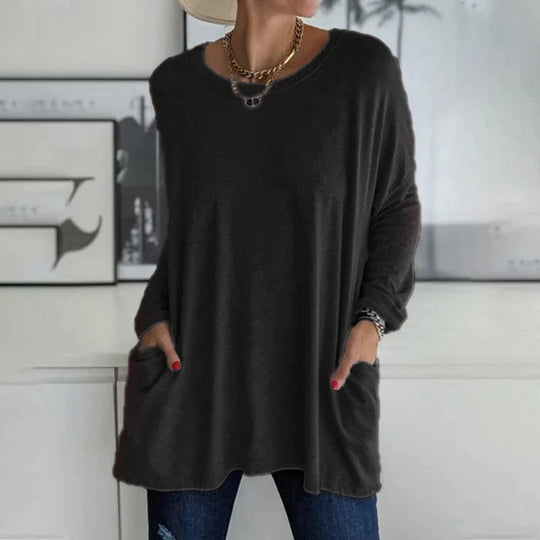 Phyllis – Casual Longline V-Neck Tunic for Women