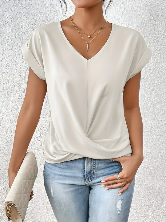 Alvessa – Twist Front V-Neck Blouse