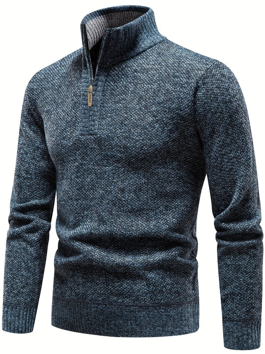 Axel – Knitted Quarter-Zip Sweater for Men