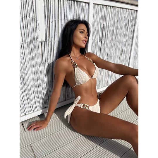 Althaea - Ruffle Tie-Back Bikini Set