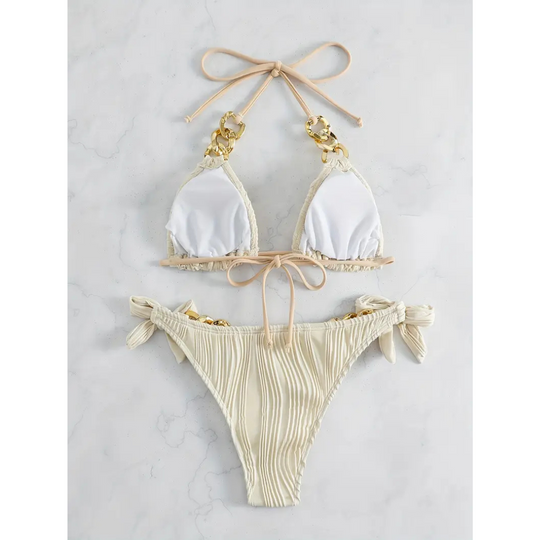 Althaea - Ruffle Tie-Back Bikini Set