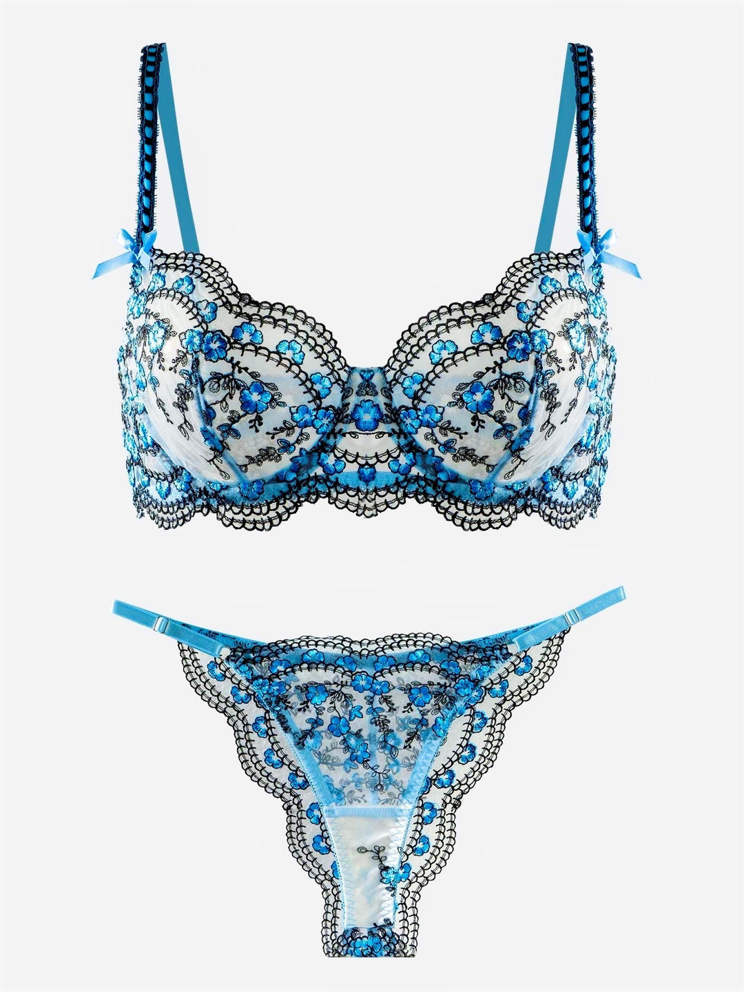 Alina – Blossom Embroidered Lace Lingerie Set for Women