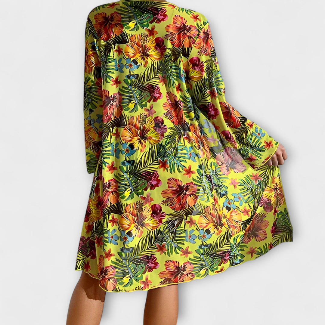 Felicia – 3-Piece Tropical Print Swimsuit with Matching Cover-Up