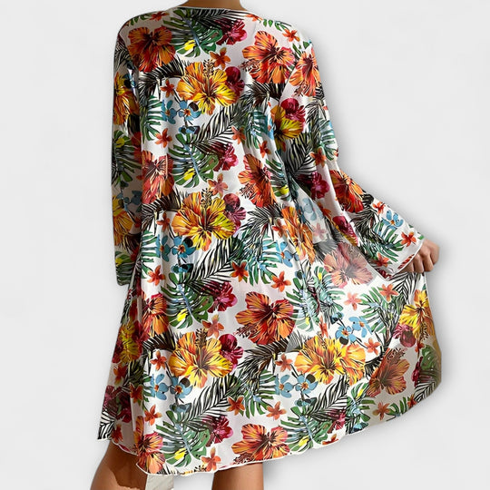 Felicia – 3-Piece Tropical Print Swimsuit with Matching Cover-Up