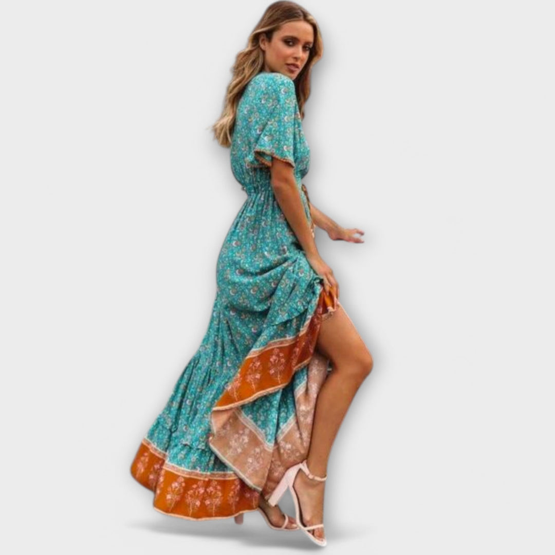 Talitha – Maxi Dress with Folkloric Charm