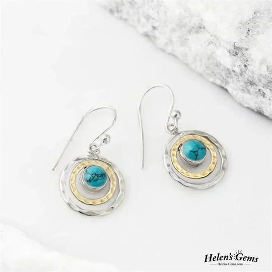Elaine – Turquoise Glow Drop Earrings