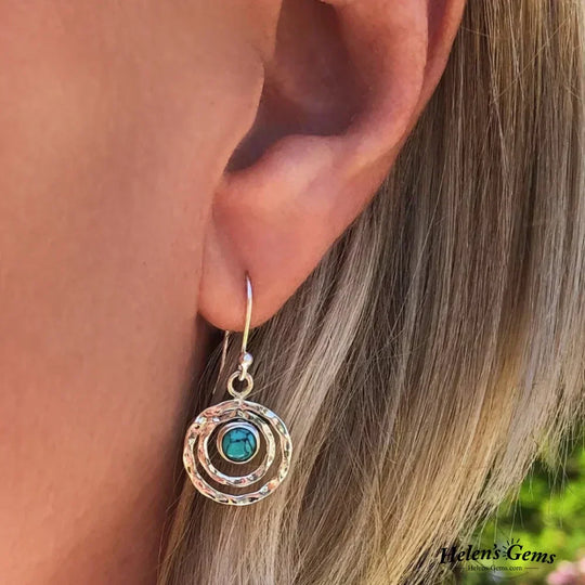 Elaine – Turquoise Glow Drop Earrings