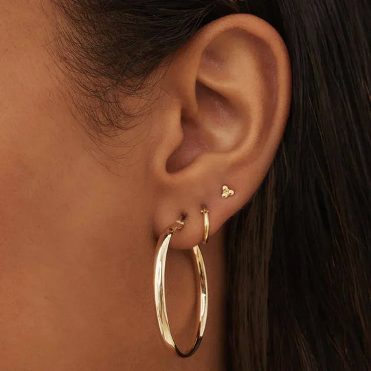 Glenda – Classic Polished Gold Hoops