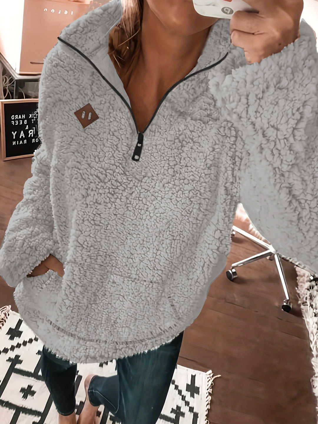 Farima – Plush Sherpa Pullover for Women