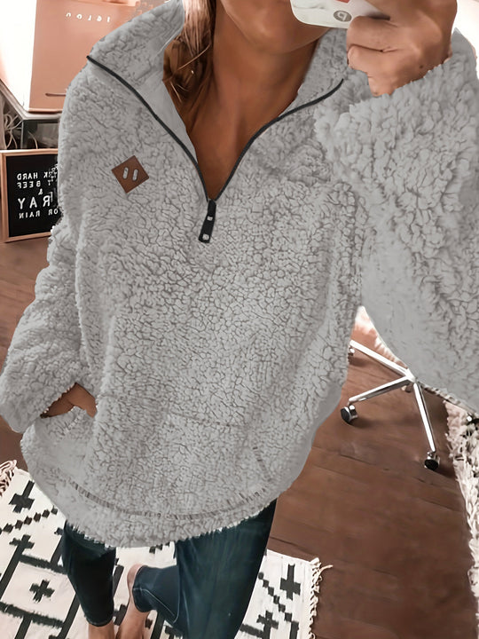 Farima – Plush Sherpa Pullover for Women