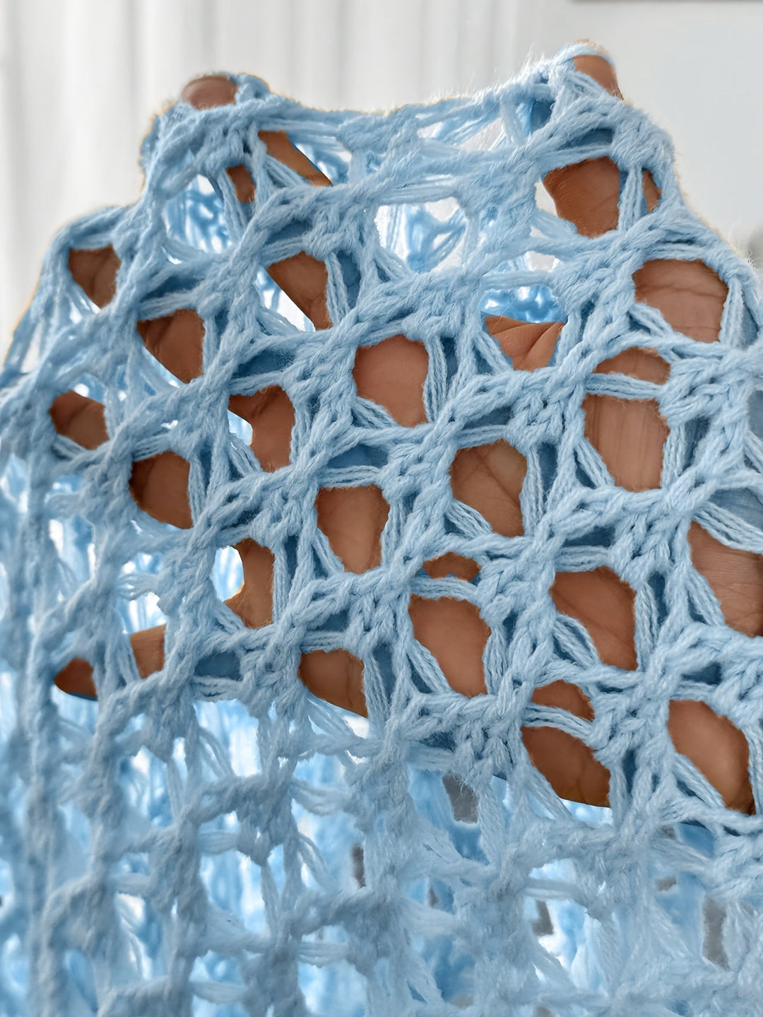 Belina – Open-Weave Crochet Cardigan