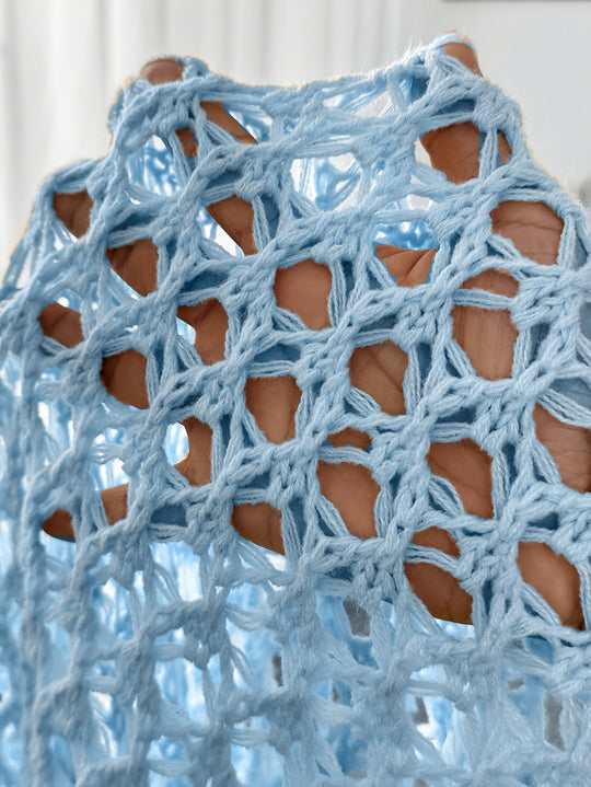 Belina – Open-Weave Crochet Cardigan