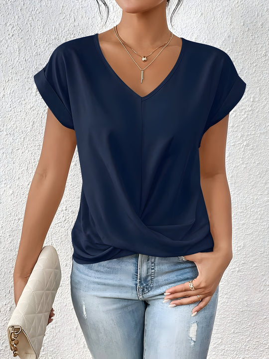 Alvessa – Twist Front V-Neck Blouse