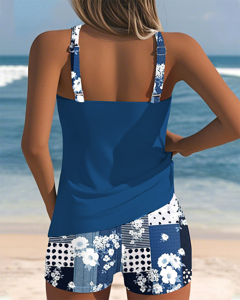 Teresa – Floral Patch Tankini for Women