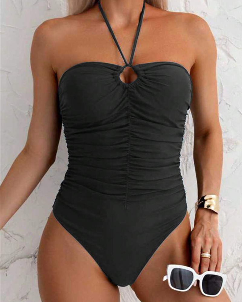 Eluned – Ruched Strapless One-Piece Swimsuit for Women