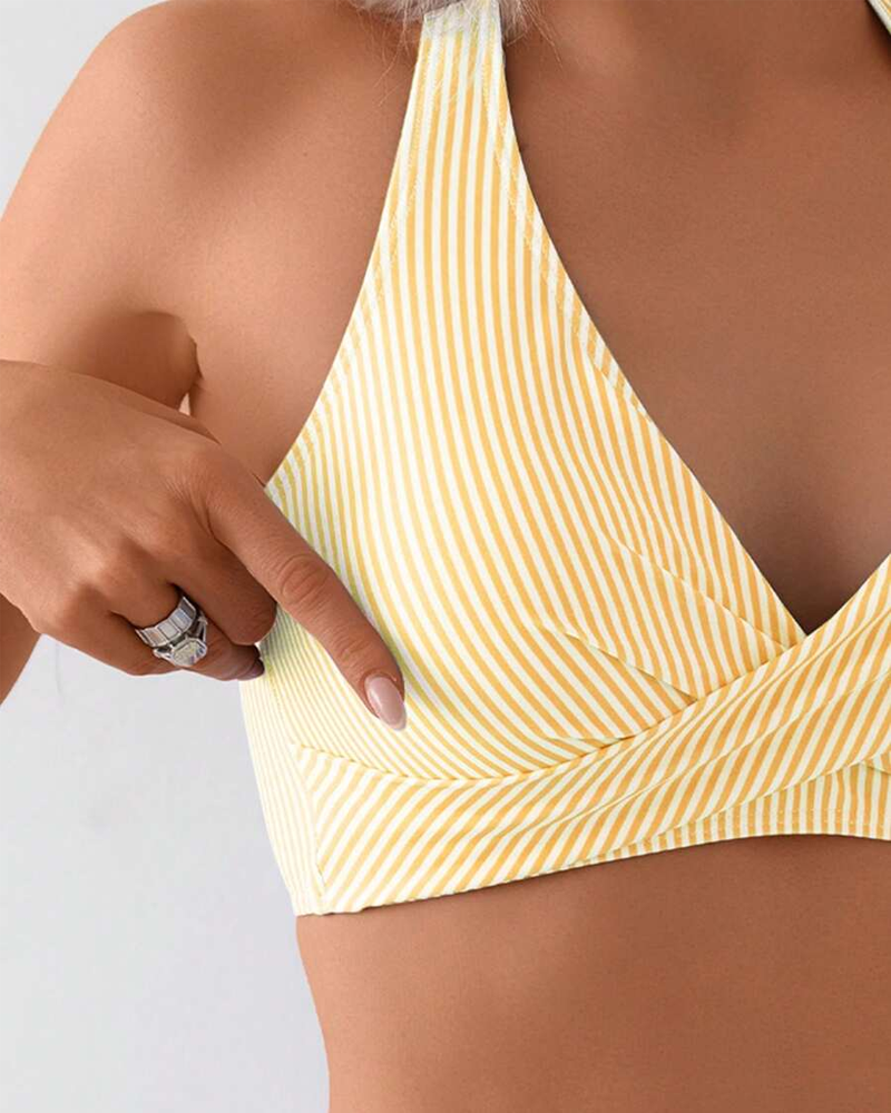 Varvara – Striped Halter Bikini for Woman