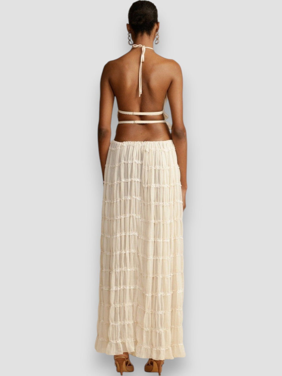 Mamie – Textured Two-Piece Maxi Set for Woman