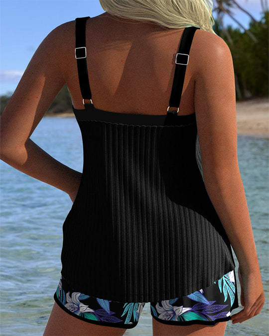 Ceridwen – Tropical Tankini Shorts Set for Woman