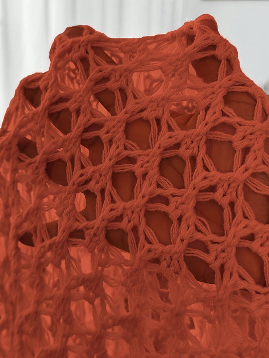 Belina – Open-Weave Crochet Cardigan