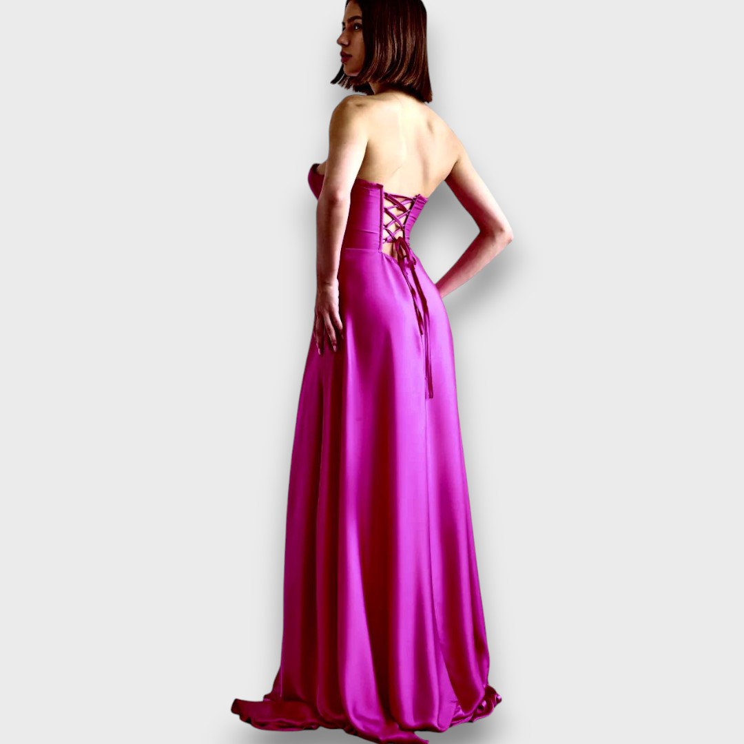 Victoria – Off-the-Shoulder Evening Dress with Back Lacing
