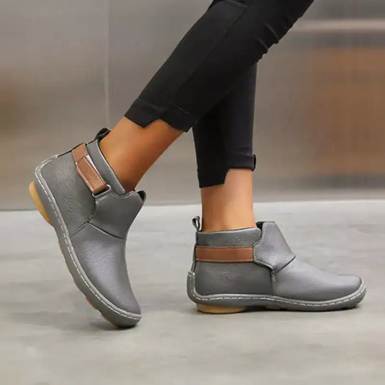 Nanne – Casual Leather Ankle Boots for Women