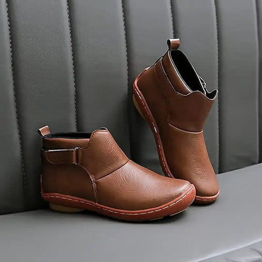 Nanne – Casual Leather Ankle Boots for Women