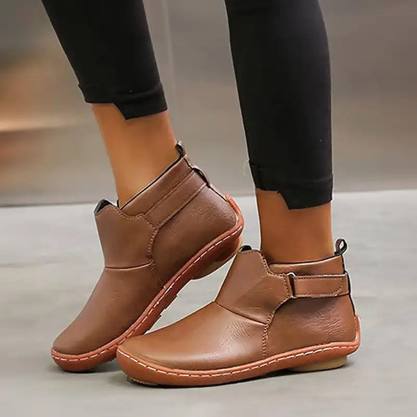 Nanne – Casual Leather Ankle Boots for Women