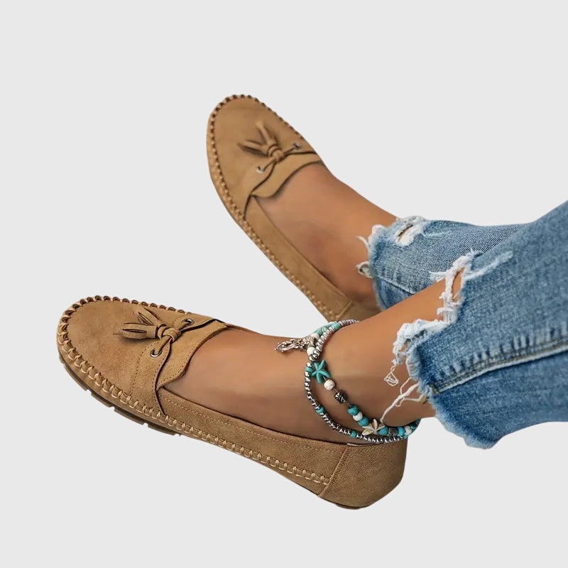 Morlina – Classic Suede Moccasin Loafers for Women