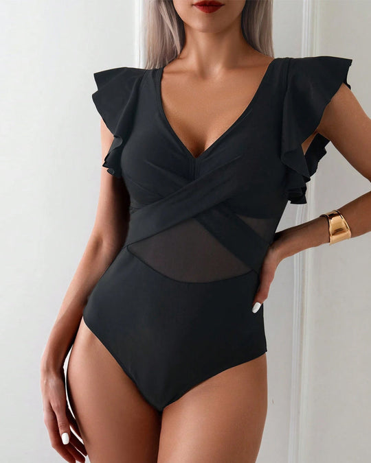 Jolanta – Ruffle Mesh One-Piece Swimsuit